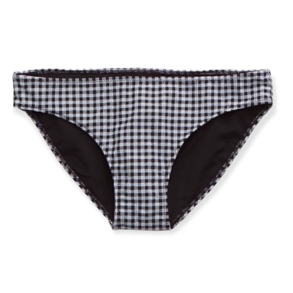 Black White Checkered Bikini Bottom Swimsuit by Aeries AEO NEW